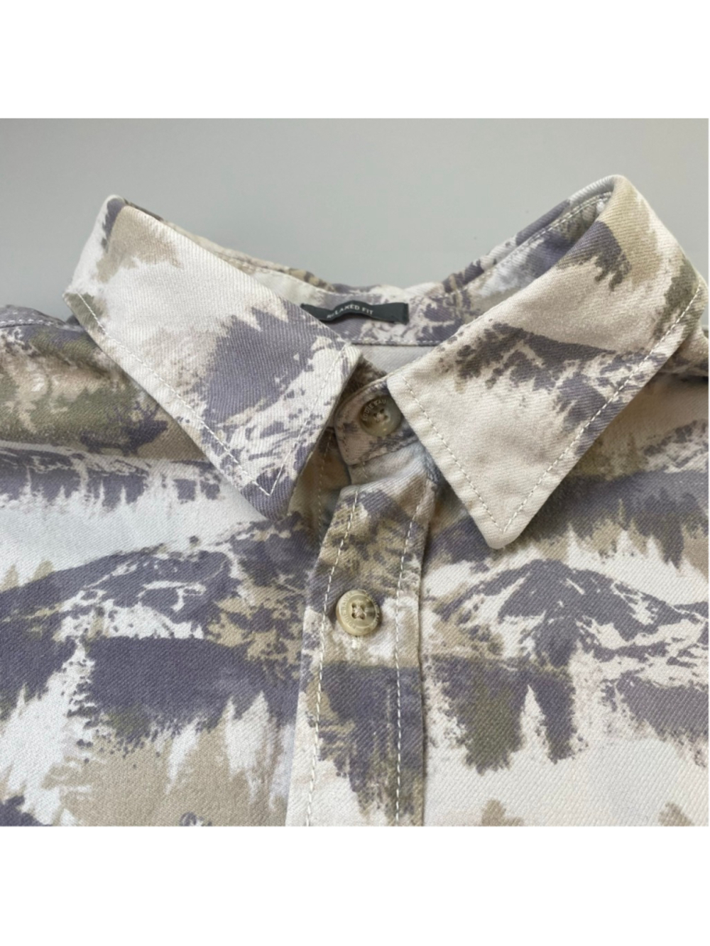 Eddie Bauer Shirt Mens TXL Button Up Allover Print Outdoors Heritage Gorpcore - Picture 9 of 16
